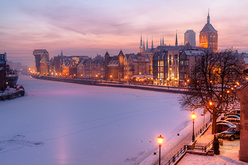 Gdańsk panorama zimowa