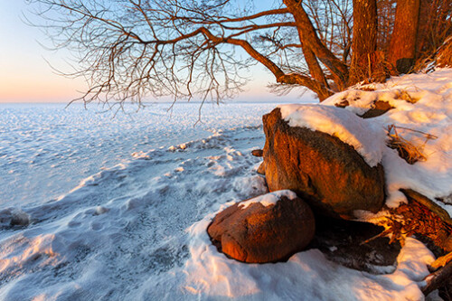 Jezioro Śniardwy zimą
